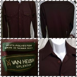 Vintage Van Heusen S Polyester Button up